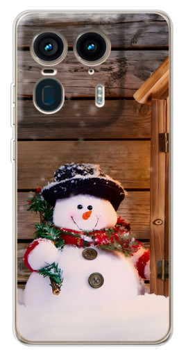 Чехол с принтом "Рождественский снеговик" для Motorola Edge 50 Ultra