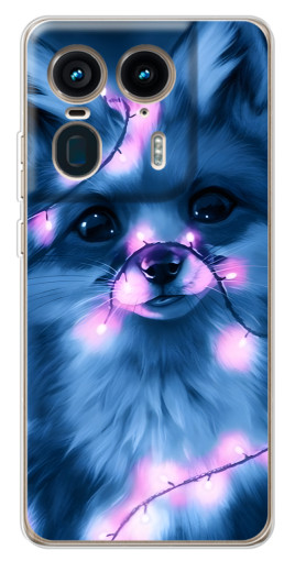 Чехол с принтом "Синяя лисичка" для Motorola Edge 50 Ultra