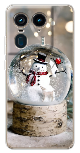Чехол с принтом "Снеговик в шаре" для Motorola Edge 50 Ultra