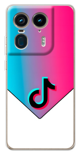 Силиконовый чехол с изображением "Tiktok Logo" для Motorola Edge 50 Ultra