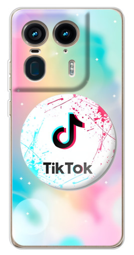 Силиконовый чехол с изображением "TikTok принт" для Motorola Edge 50 Ultra