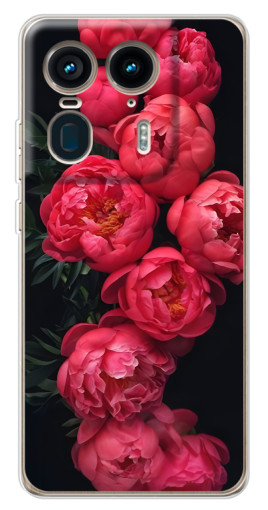 Силиконовый чехол с изображением "Яркие пионы" для Motorola Edge 50 Ultra