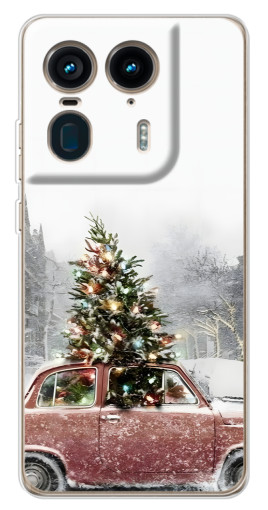 Силиконовый чехол с изображением "Елка в машине" для Motorola Edge 50 Ultra