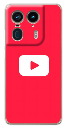 Чехол с печатью "YouTube Кнопка" для Motorola Edge 50 Ultra