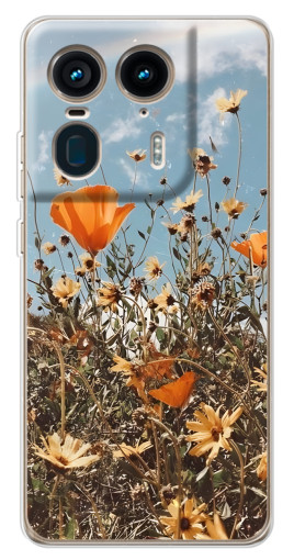 Чехол с принтом "Желтые цветы" для Motorola Edge 50 Ultra