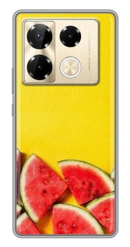 Чехол с картинкой "Арбузики на желтом" для Infinix Note 40 Pro