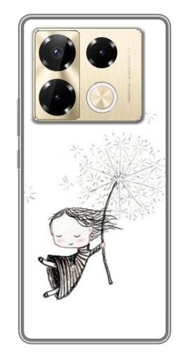 Чехол с принтом "Девочка с одуванчиком" для Infinix Note 40 Pro