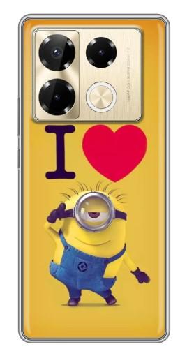 Силиконовый чехол с изображением "I Love Minion" для Infinix Note 40 Pro