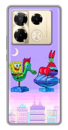 Чехол с печатью "Крабс и Спанч Боб" для Infinix Note 40 Pro