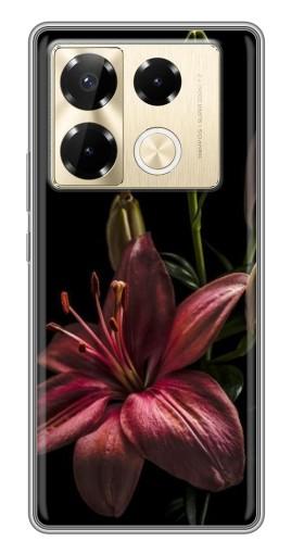 Силиконовый чехол с изображением "Красная лилия " для Infinix Note 40 Pro