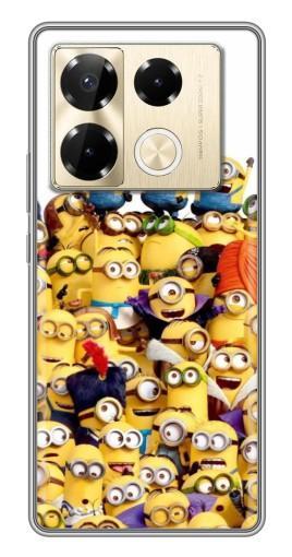 Чехол с картинкой "Куча миньонов" для Infinix Note 40 Pro