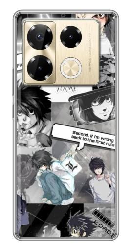Чехол с печатью "L - Death note" для Infinix Note 40 Pro