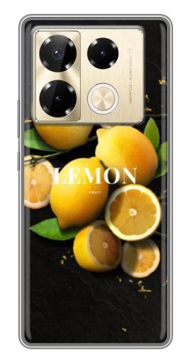 Чехол с принтом "Лимон на черном" для Infinix Note 40 Pro