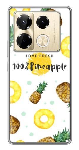Силиконовый чехол с изображением "Любовь к ананасам" для Infinix Note 40 Pro
