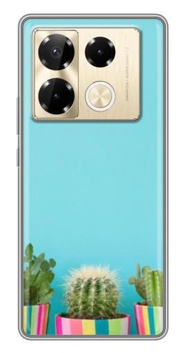 Чехол с картинкой "Маленькие кактусы" для Infinix Note 40 Pro