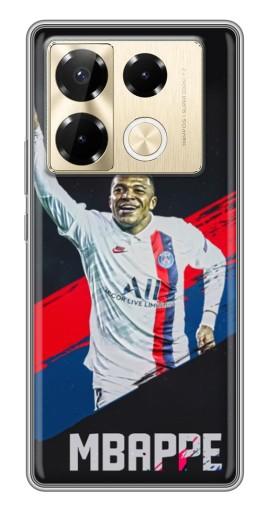Силиконовый чехол с изображением "Mbappe в ПСЖ" для Infinix Note 40 Pro