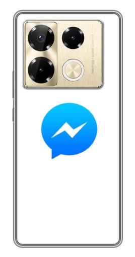 Силиконовый чехол с изображением "messenger logo" для Infinix Note 40 Pro