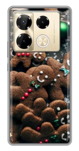 Силиконовый чехол с изображением "Новогодние человечки" для Infinix Note 40 Pro