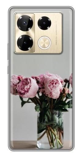 Чехол с печатью "Пионы в вазе" для Infinix Note 40 Pro