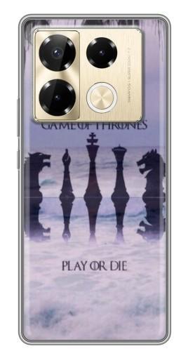 Чехол с принтом "Play or Die" для Infinix Note 40 Pro