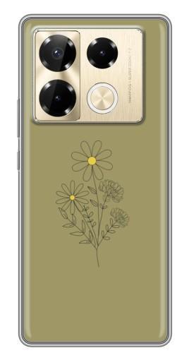 Чехол с печатью "Рисунок ромашка" для Infinix Note 40 Pro