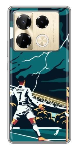 Силиконовый чехол с изображением "Ronaldo празднование" для Infinix Note 40 Pro