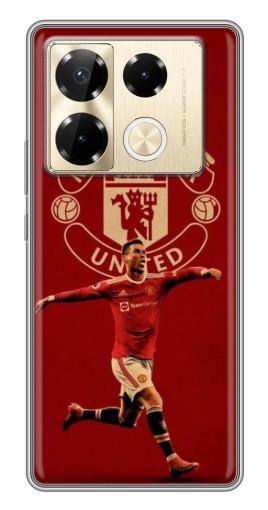 Силиконовый чехол с изображением "Ronaldo в МЮ" для Infinix Note 40 Pro