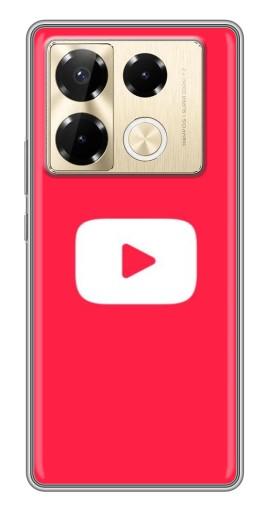 Чехол с картинкой "YouTube Кнопка" для Infinix Note 40 Pro