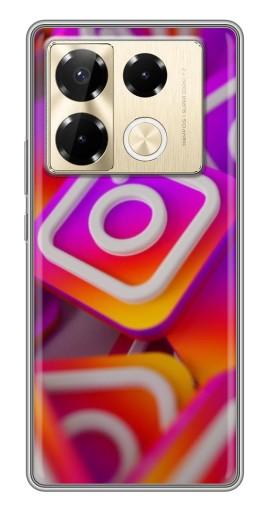 Чехол с печатью "Значки Инстаграм" для Infinix Note 40 Pro