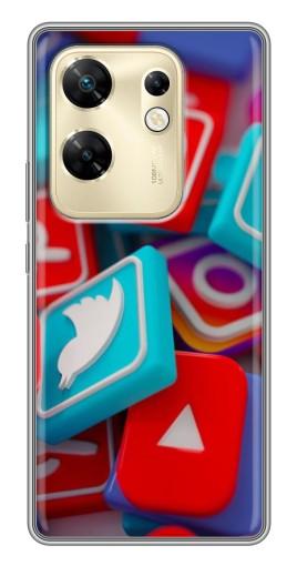 Силиконовый чехол с изображением "3Д эффект" для Infinix Zero 30