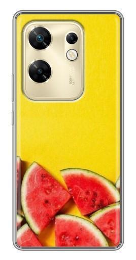 Силиконовый чехол с изображением "Арбузики на желтом" для Infinix Zero 30