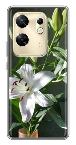 Чехол с печатью "Белые лилии" для Infinix Zero 30