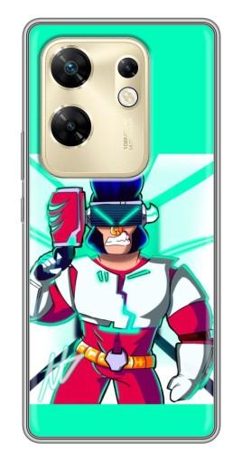 Чехол с принтом "Булл в очках" для Infinix Zero 30