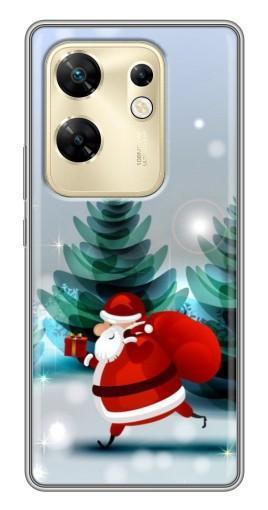 Чехол с картинкой "Дед Мороз с подарком" для Infinix Zero 30