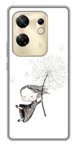 Чехол с принтом "Девочка с одуванчиком" для Infinix Zero 30