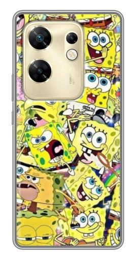 Чехол с картинкой "Эмоции Спанч-Боба" для Infinix Zero 30
