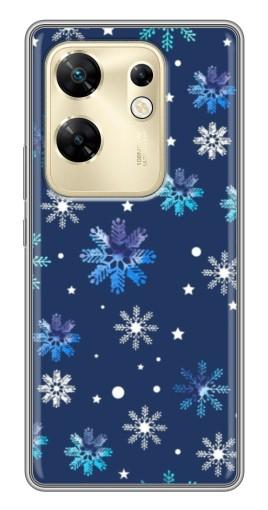 Чехол с печатью "Фон с снежинками" для Infinix Zero 30