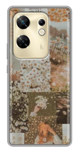 Силиконовый чехол с изображением "Коллаж ромашек " для Infinix Zero 30