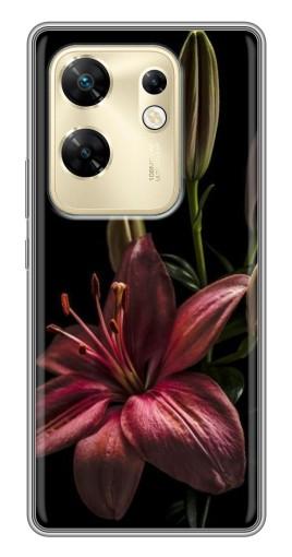 Чехол с печатью "Красная лилия " для Infinix Zero 30