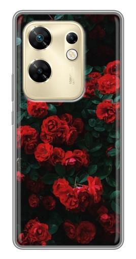 Чехол с картинкой "Красные розы" для Infinix Zero 30