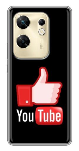 Чехол с картинкой "Лайк YouTube" для Infinix Zero 30