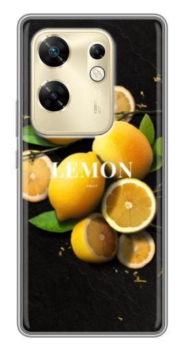 Силиконовый чехол с изображением "Лимон на черном" для Infinix Zero 30