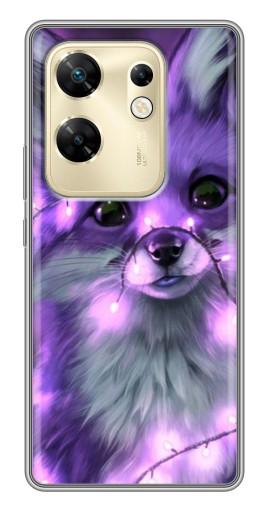 Силиконовый чехол с изображением "Лисенок фиолетовый" для Infinix Zero 30