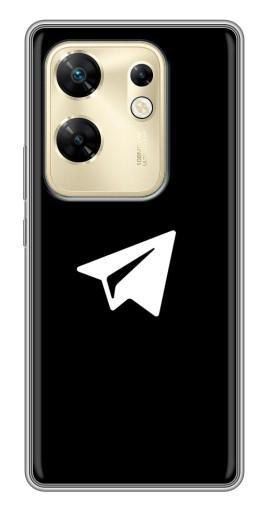 Силиконовый чехол с изображением "Лого Телеграм" для Infinix Zero 30
