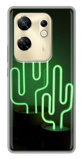 Чехол с принтом "Неоновый кактус" для Infinix Zero 30
