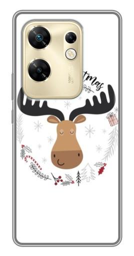 Чехол с картинкой "Новогодний олень" для Infinix Zero 30