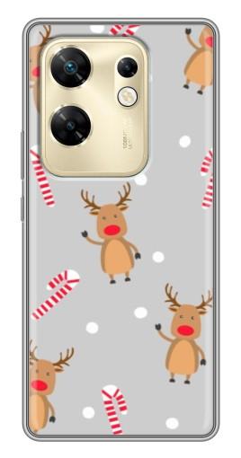 Чехол с принтом "Олени с конфетами" для Infinix Zero 30