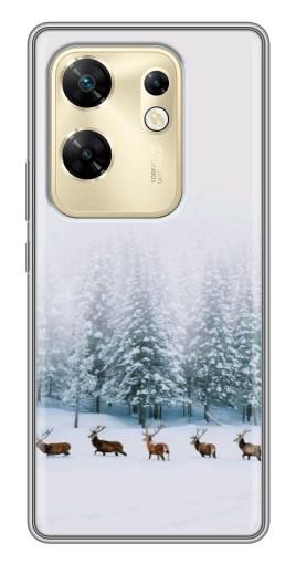 Чехол с принтом "Олени в лесу" для Infinix Zero 30