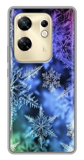 Чехол с картинкой "Разноцветные снежинки" для Infinix Zero 30