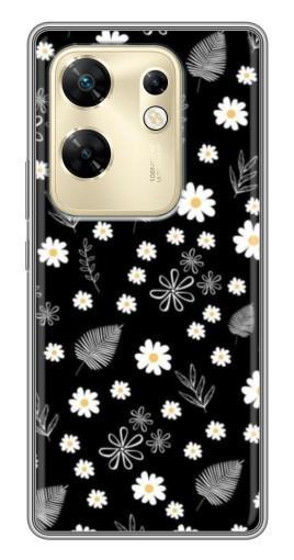 Чехол с печатью "Ромашки на черном" для Infinix Zero 30